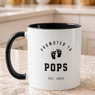 Promoted to Pops New Grandpa Mug Mugg
