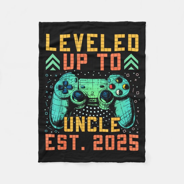 Promoted To Uncle 2025 Leveled Up To Uncle Est 202 Fleecefilt (Framsidan)
