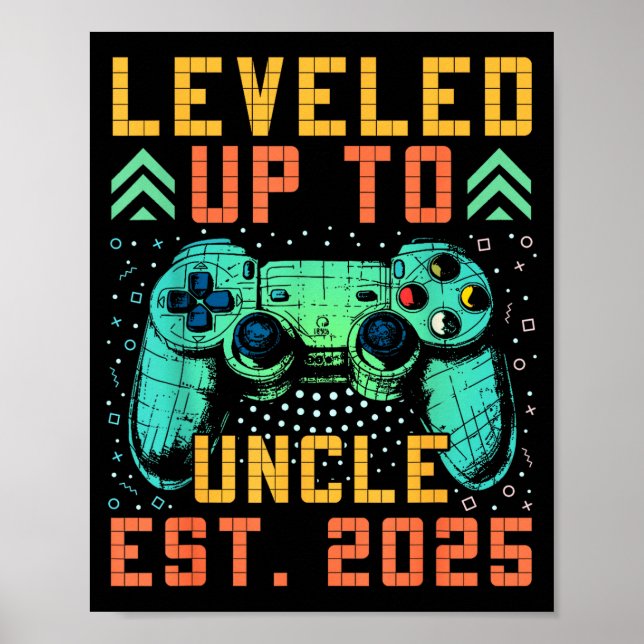 Promoted To Uncle 2025 Leveled Up To Uncle Est 202 Poster (Framsidan)