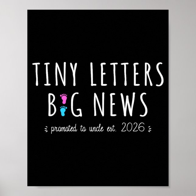 Promoted To Uncle 2026 - Baby Announcement First T Poster (Framsidan)