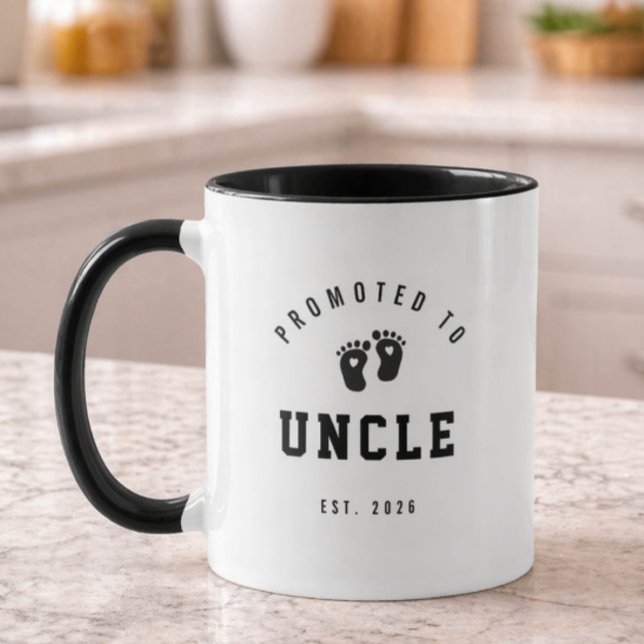 Promoted to Uncle Mug New Uncle Gift Mugg (Skapare uppladdad)