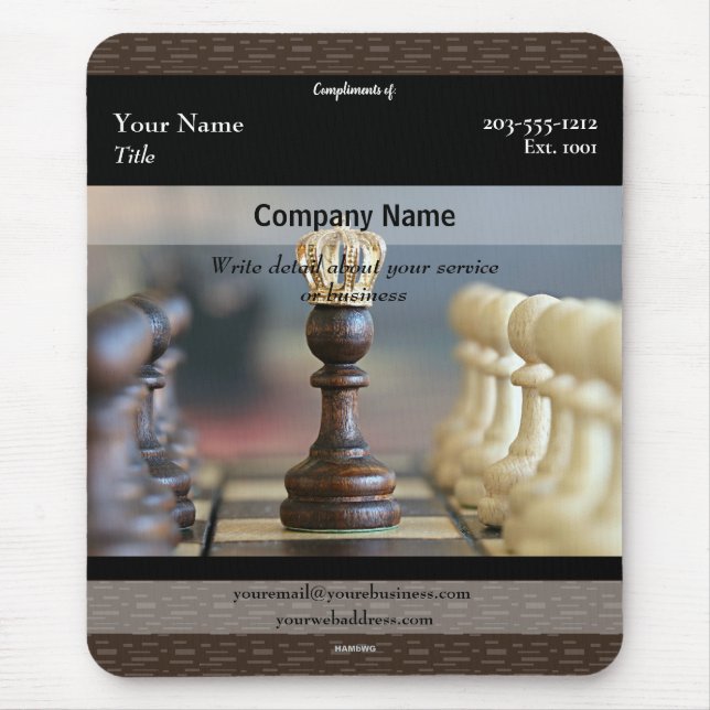 Promotional Mousepad Chess - HAMbyWG Musmatta (Framsidan)