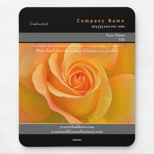 Promotional Mousepad Orange Ro Theme - HAMbyWG Musmatta (Framsidan)