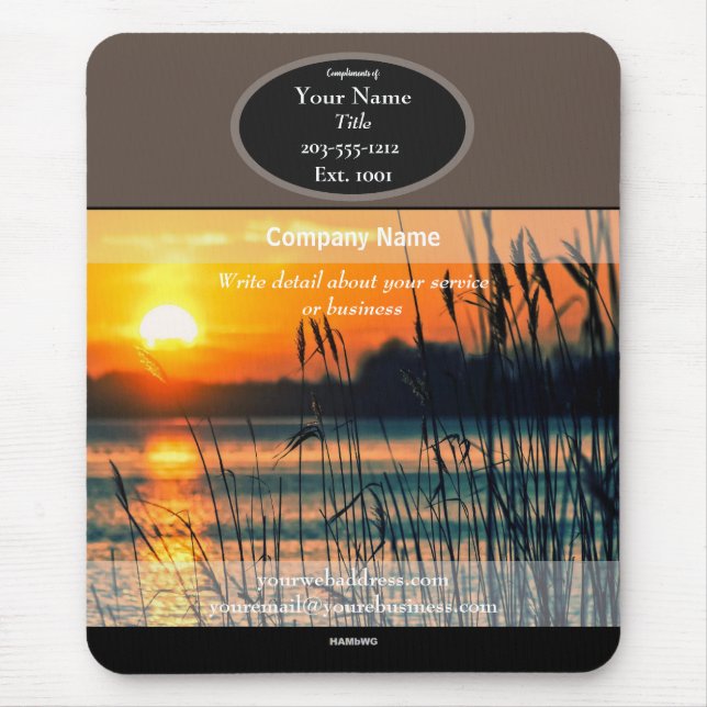 Promotional Mousepad Sunset Sjö - HAMbyWG Musmatta (Framsidan)