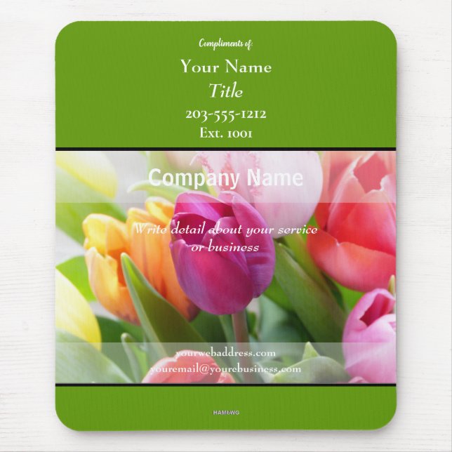 Promotional Mousepad Tulips - HAMbyWG Musmatta (Framsidan)