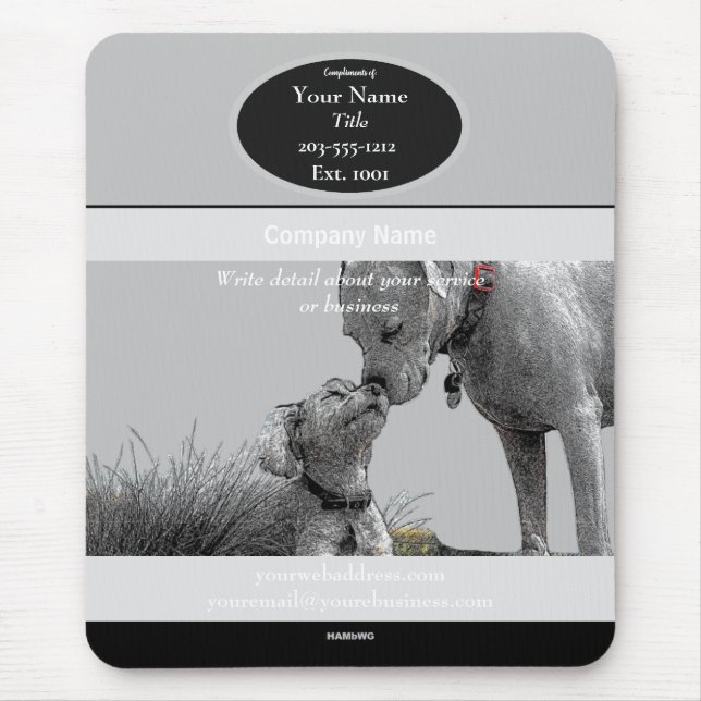 Promotional Mousepad Veterinarian HAMbyWG Musmatta (Framsidan)