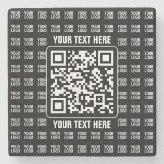 Promotional QR code (editable) plus Logo Pattern Stenunderlägg