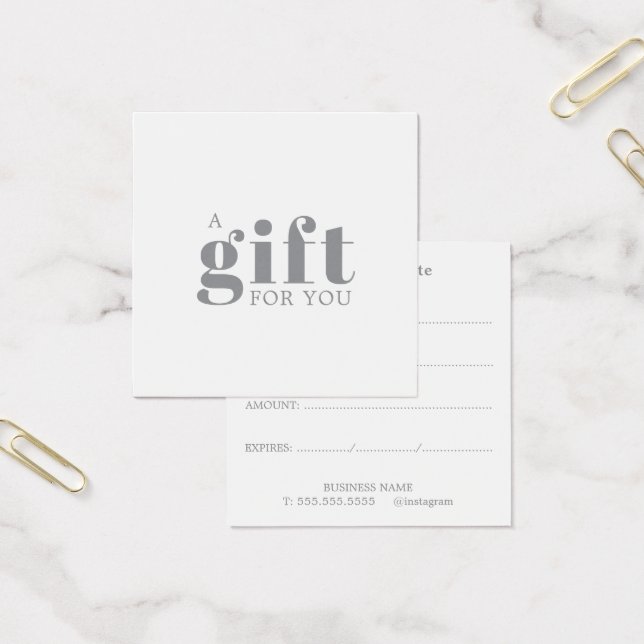 Promotional Salon Business Gift Fyrkantigt Visitkort (Kontor)