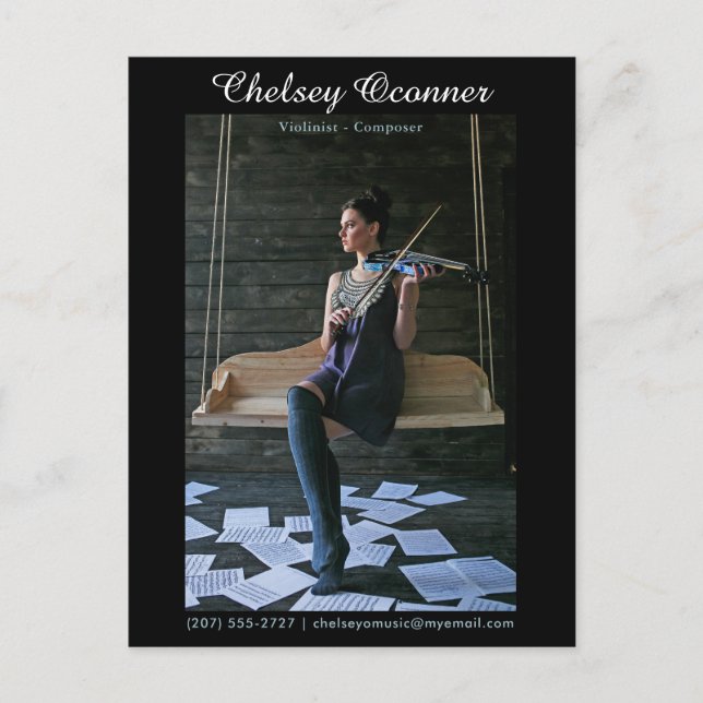 Promovykort för introduktionskort för modellagente vykort (Framsida)