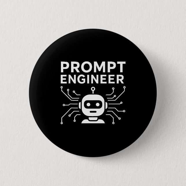 Prompt Engineer Apparel Funny Ai Tech Humor Gift  Knapp (Framsida)