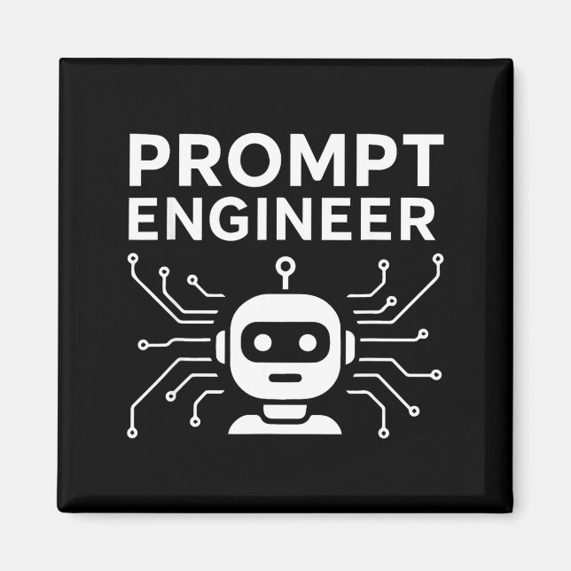 Prompt Engineer Apparel Funny Ai Tech Humor Gift  Magnet (Framsidan)