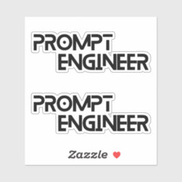 Prompt ingenjör minimalistisk citat klistermärken