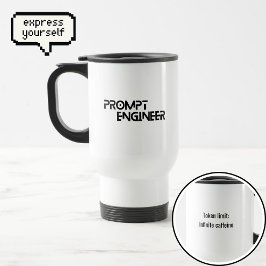 Prompt ingenjör minimalistisk citat resemugg