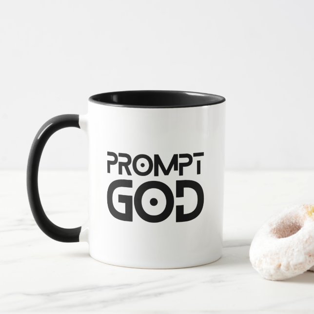 Promptingenjör Prompt Gud AI Tech Promptmästare Mugg (Med munk)