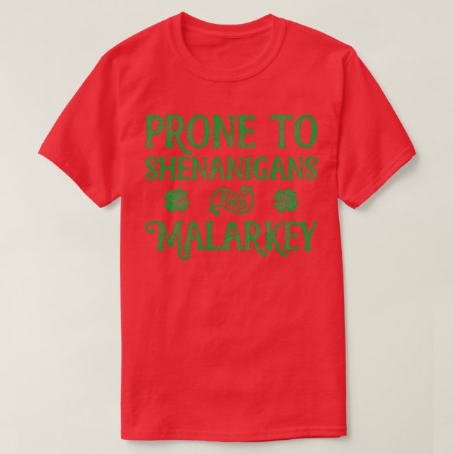 Pron mot shenanigans och malarkey St patricks day T Shirt (Design framsida)