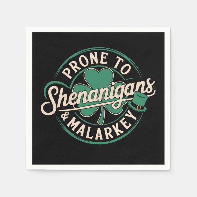 Prone till Shenanigans & Malarkey St patrick's day Pappersservett (Framsidan)