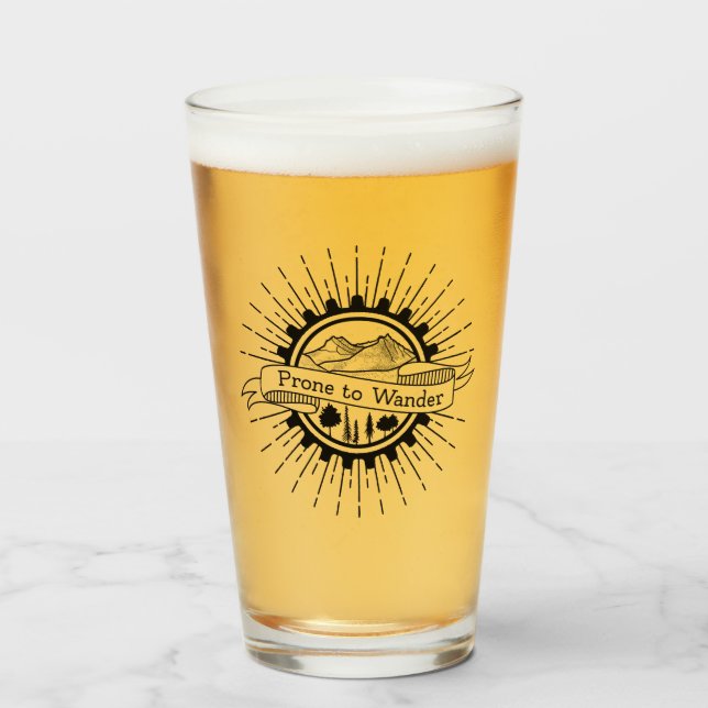 Prone till Wander Traveler Äventyr Gift Glaskopp (Framsida fylld)