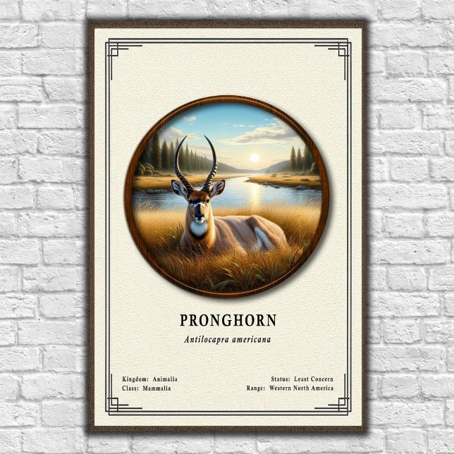 Pronghorn (American Antelope) Zoology Series Poster (Skapare uppladdad)