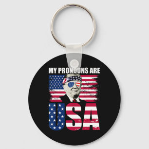 Pronomen är USA Donald Trump Patriotiskt 4 juli Nyckelring