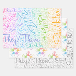 Pronoun pride gender queer rainbow lgbtqa