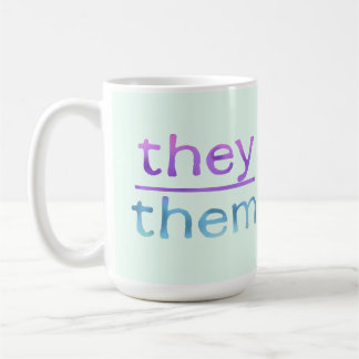 Pronoun They Them Colorful Mug Kaffemugg