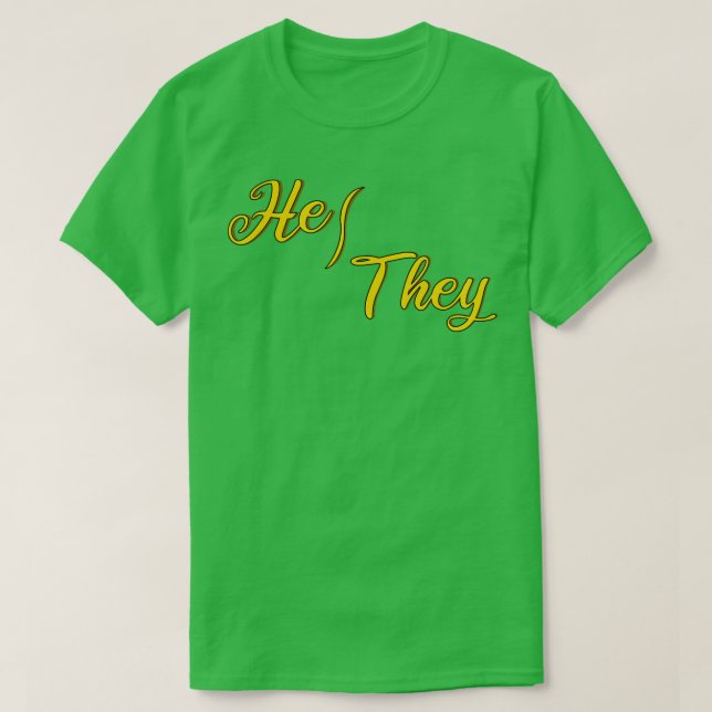 Pronouns 3 t shirt (Design framsida)