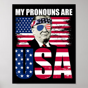 Pronouns är USA Donald Trump Patriotic 4:e Jul Poster