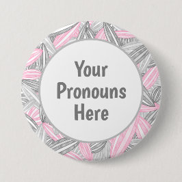 PRONOUNS Demigirl Pride Abstrakt Zen Flower Petals Knapp