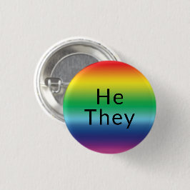 Pronouns Lgbtq Lgbt Pride Rainbow Färg Knapp