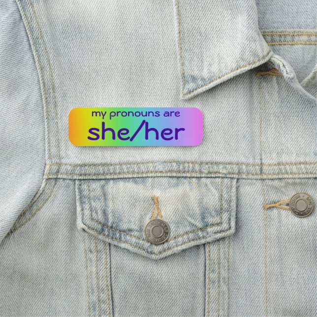 Pronouns Pin Namnbricka (På plats)