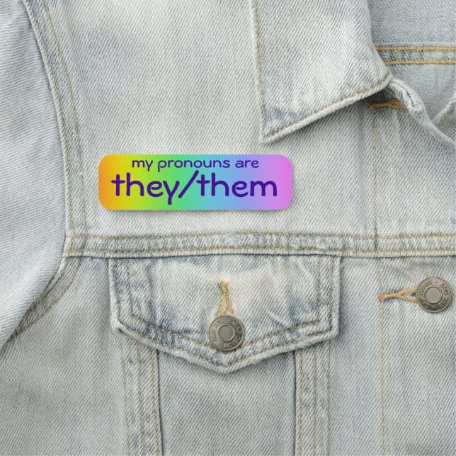 Pronouns Pin Namnbricka (På plats)