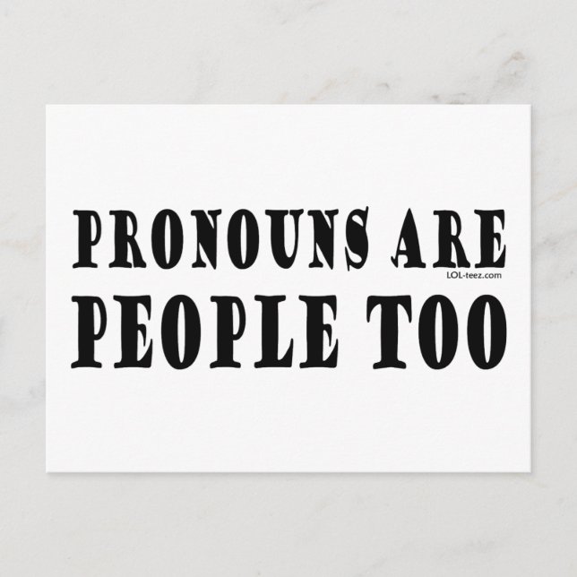 Pronouns Vykort (Framsida)