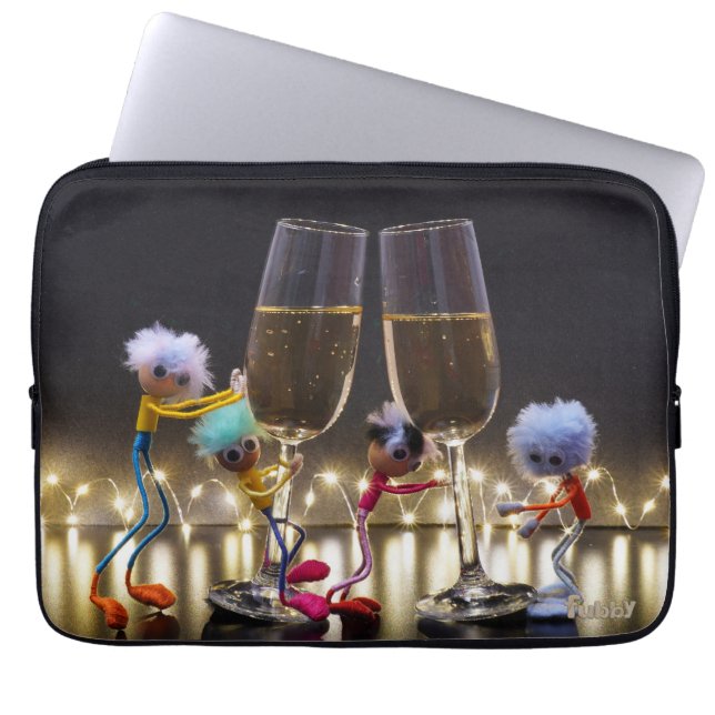 Proostende Fubby's die wat te vieren hebben. Laptop Fodral (Framsidan)