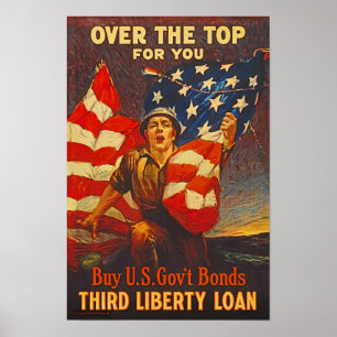 Propaganda för lån WWI för frihet för Poster