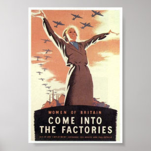 Propaganda för vintage WW2 Poster