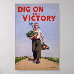 Propaganda för vintage WW2 Poster