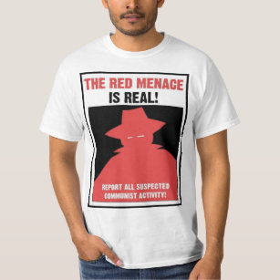 Propaganda med röda menace t shirt