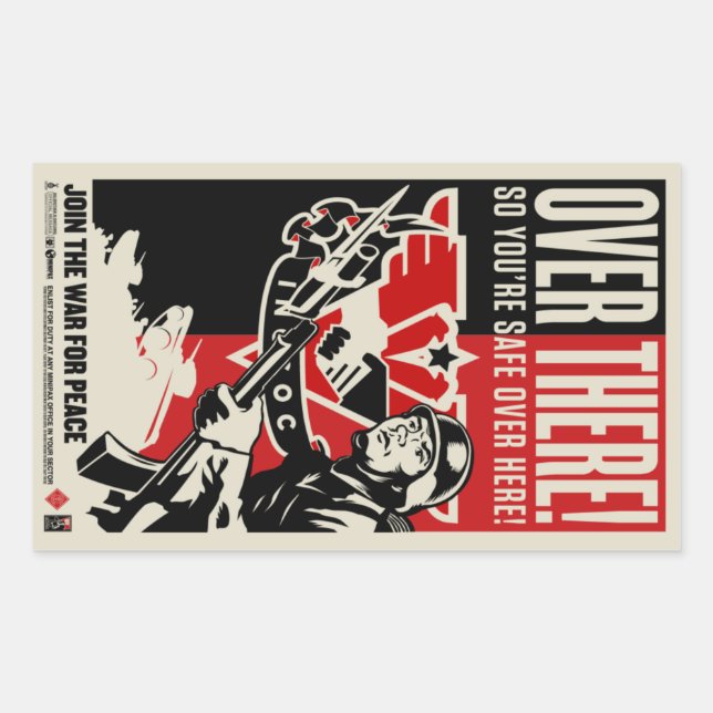 Propaganda Stickers från 1984 Rektangulärt Klistermärke (Framsida)