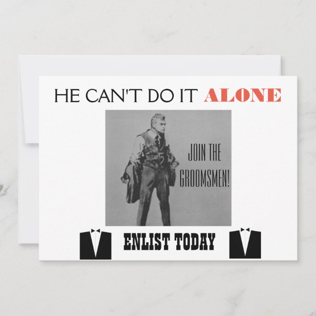 Propaganda ThBäste Groomsman Inbjudan (Framsida)