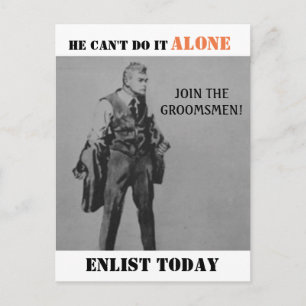 Propaganda ThBäste man eller Groomsmans inbjudan Vykort