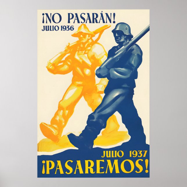 Propagandaaffisch från spanska inbördeskriget No p Poster (Framsidan)