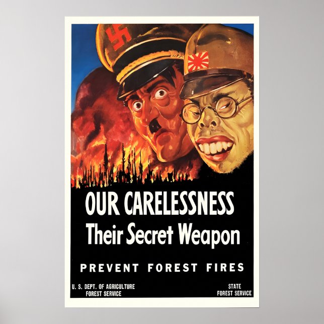 Propagandaaffisch USA Förhindra Skogsbränder - Vår Poster (Framsidan)