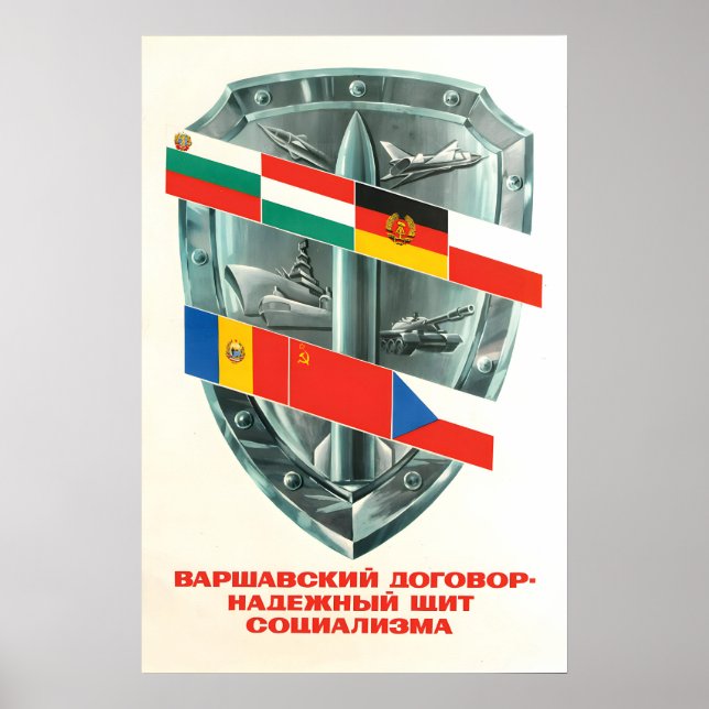 Propagandaaffisch Warszawapaktens är en pålitlig Poster (Framsidan)