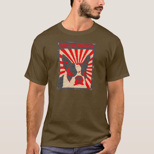 PropagandaBoston Terrier T Shirt (Framsida)