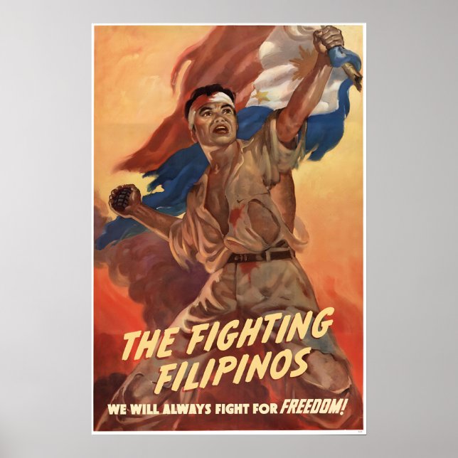 Propagandaposter De kämpande filippinerna Poster (Framsidan)