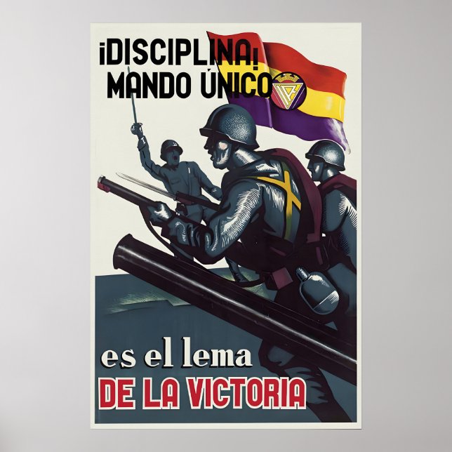 Propagandaposter för det spanska inbördeskriget Di Poster (Framsidan)