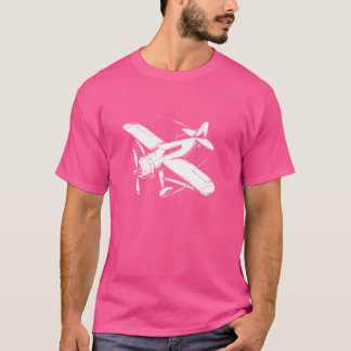 Propeller Aircraft Teckning Aviation T Shirt