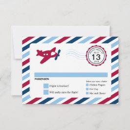 Propeller Flygplan Airmail Birthday OSA Kort