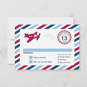 Propeller Flygplan Airmail Birthday OSA Kort