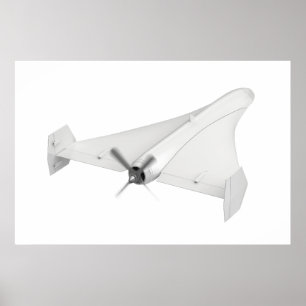 Propellerdriven militär UAV Poster